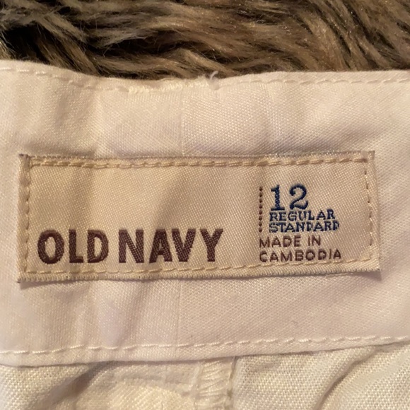 NWTR  Old Navy linen cotton blend cargo pants W 12 - Picture 9 of 13